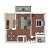 Colesville Towers Apartments 1 bedroom floorplan 900 sq ft